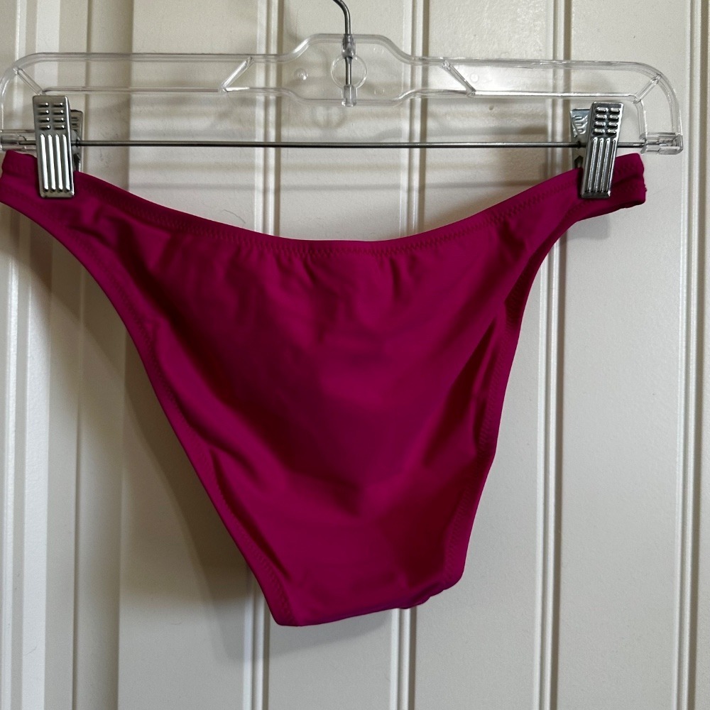 J. Crew Bikini Bottoms Hot Pink Classic Swim Suit Low Rise Size S - Picture 6 of 6